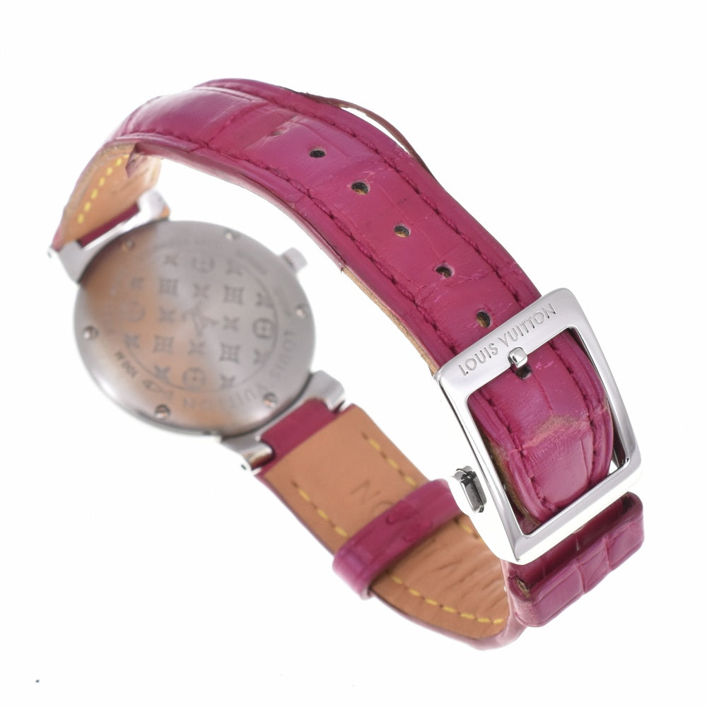 with paper LOUIS VUITTON Tambour Q121P diamond White shell Dial Quartz Ladies
 Watch P#143333