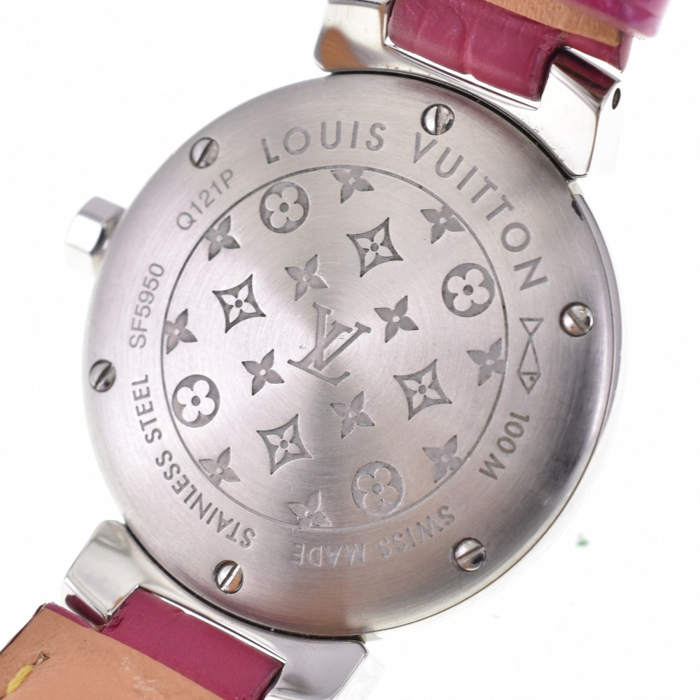 with paper LOUIS VUITTON Tambour Q121P diamond White shell Dial Quartz Ladies
 Watch P#143333