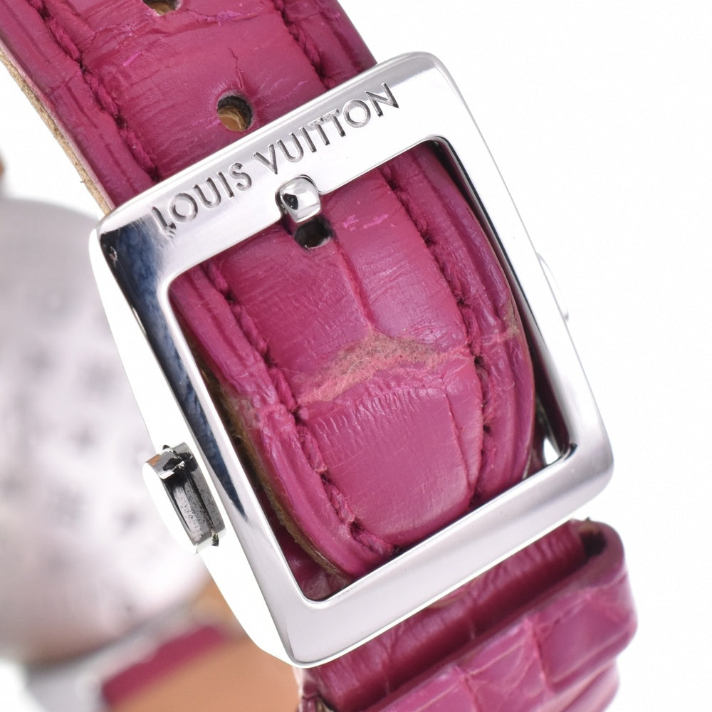 with paper LOUIS VUITTON Tambour Q121P diamond White shell Dial Quartz Ladies
 Watch P#143333