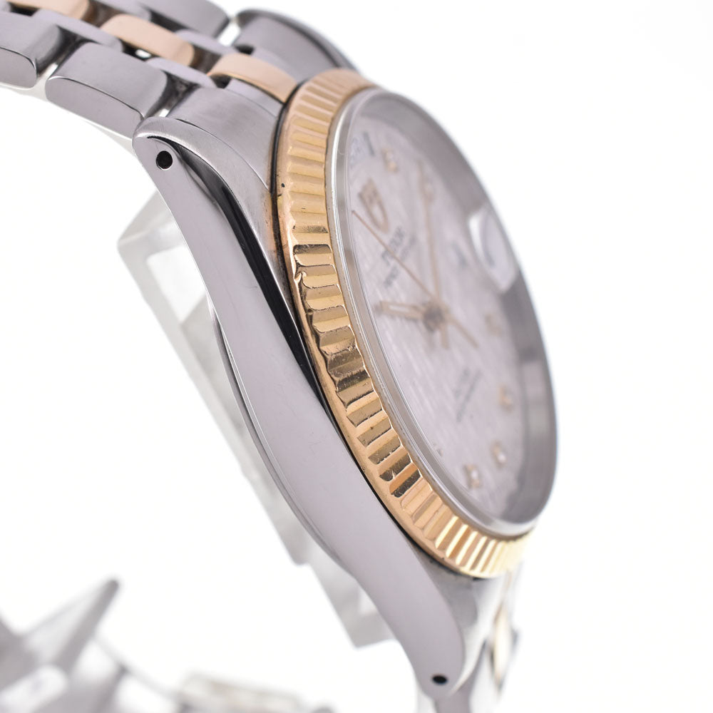 TUDOR Prince Date+Day 76213-0008 10P diamond Silver Dial Automatic Men's
 Watch P#143338