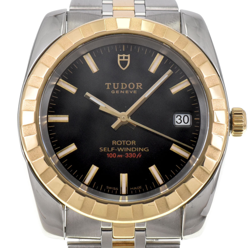 TUDOR Classic Date 21013-0003 Stainless Steel/YG black Dial Automatic Men's
 Watch E#143339