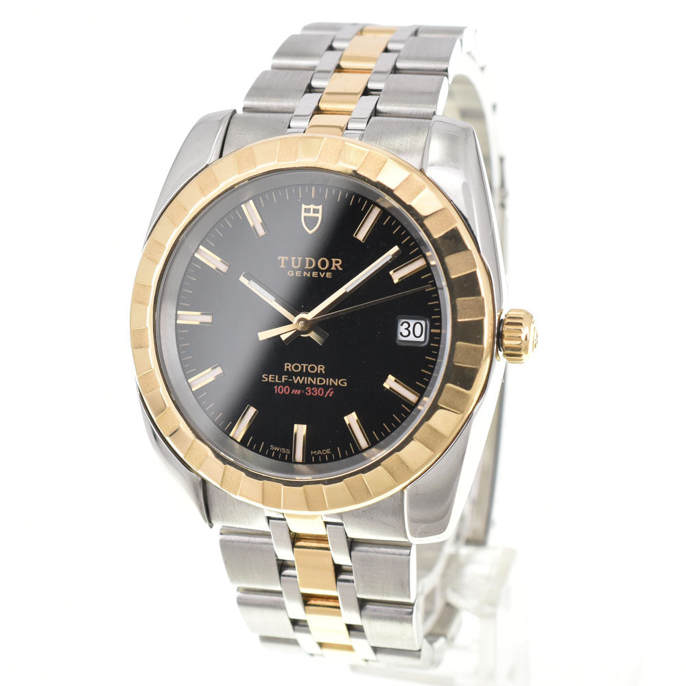 TUDOR Classic Date 21013-0003 Stainless Steel/YG black Dial Automatic Men's
 Watch E#143339