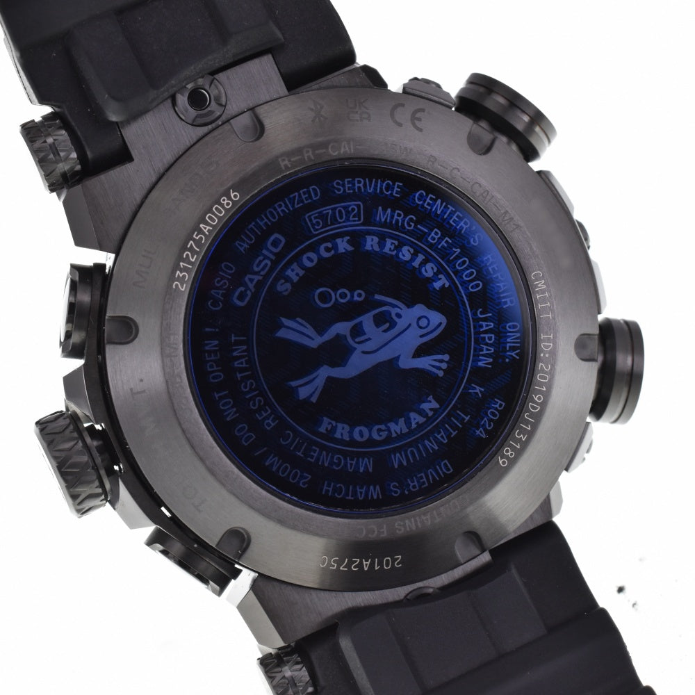 with paper CASIO G-SHOCK MR-G Frogman MRG-BF1000R-1AJR black Dial Radio Sync Solar Men's
 Watch N#143341