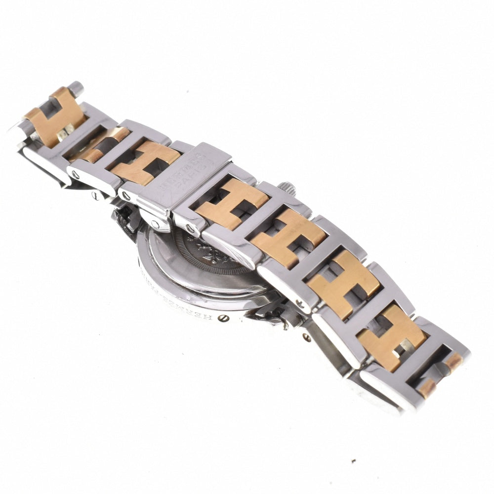 HERMES Clipper Date CL4.220 Stainless Steel/Gold Plated D Buckle cream Dial Quartz Ladies
 Watch O#143346