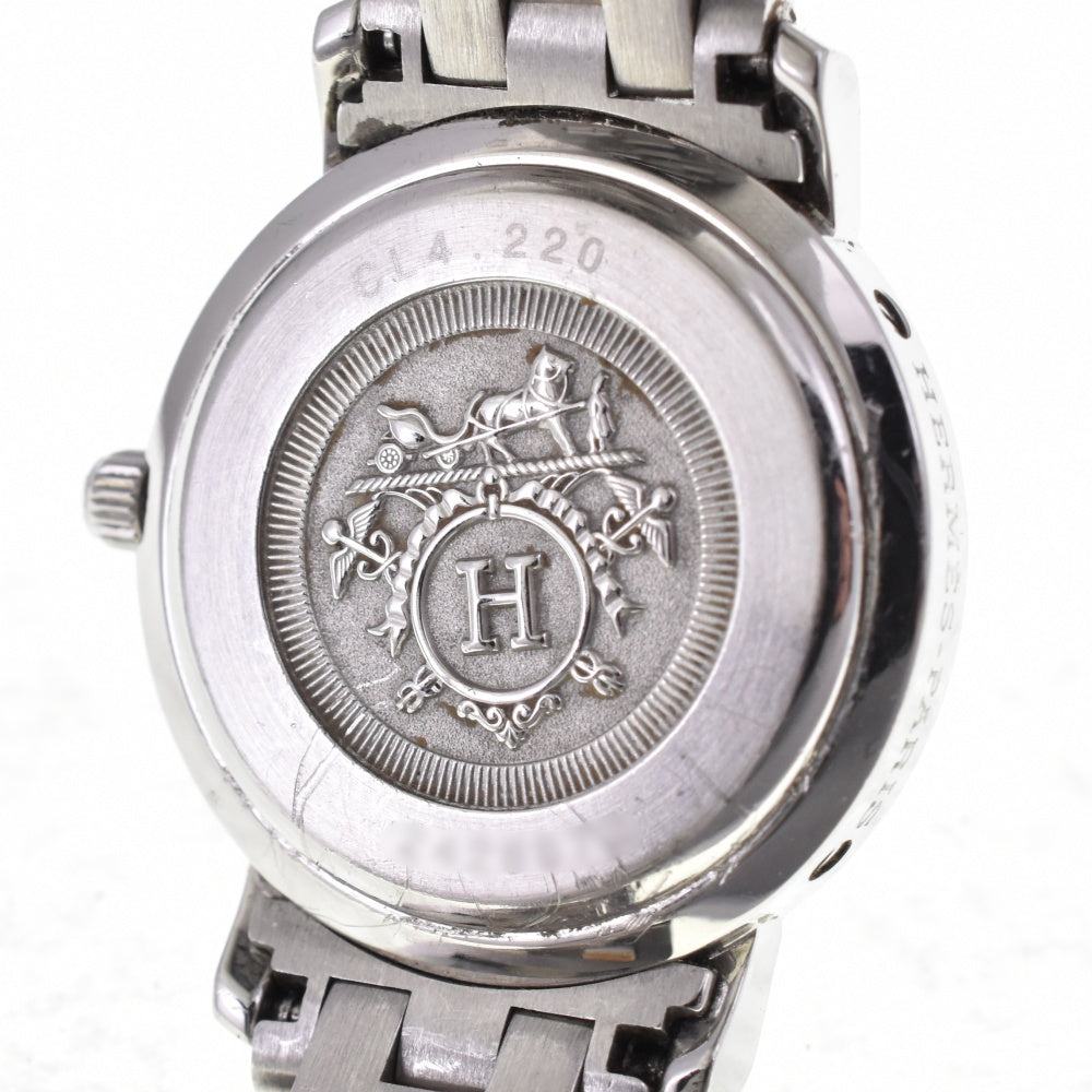 HERMES Clipper Date CL4.220 Stainless Steel/Gold Plated D Buckle cream Dial Quartz Ladies
 Watch O#143346