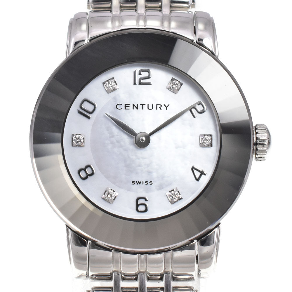 CENTURY Time gem 6P diamond White shell Dial Quartz Ladies
 Watch A#143347