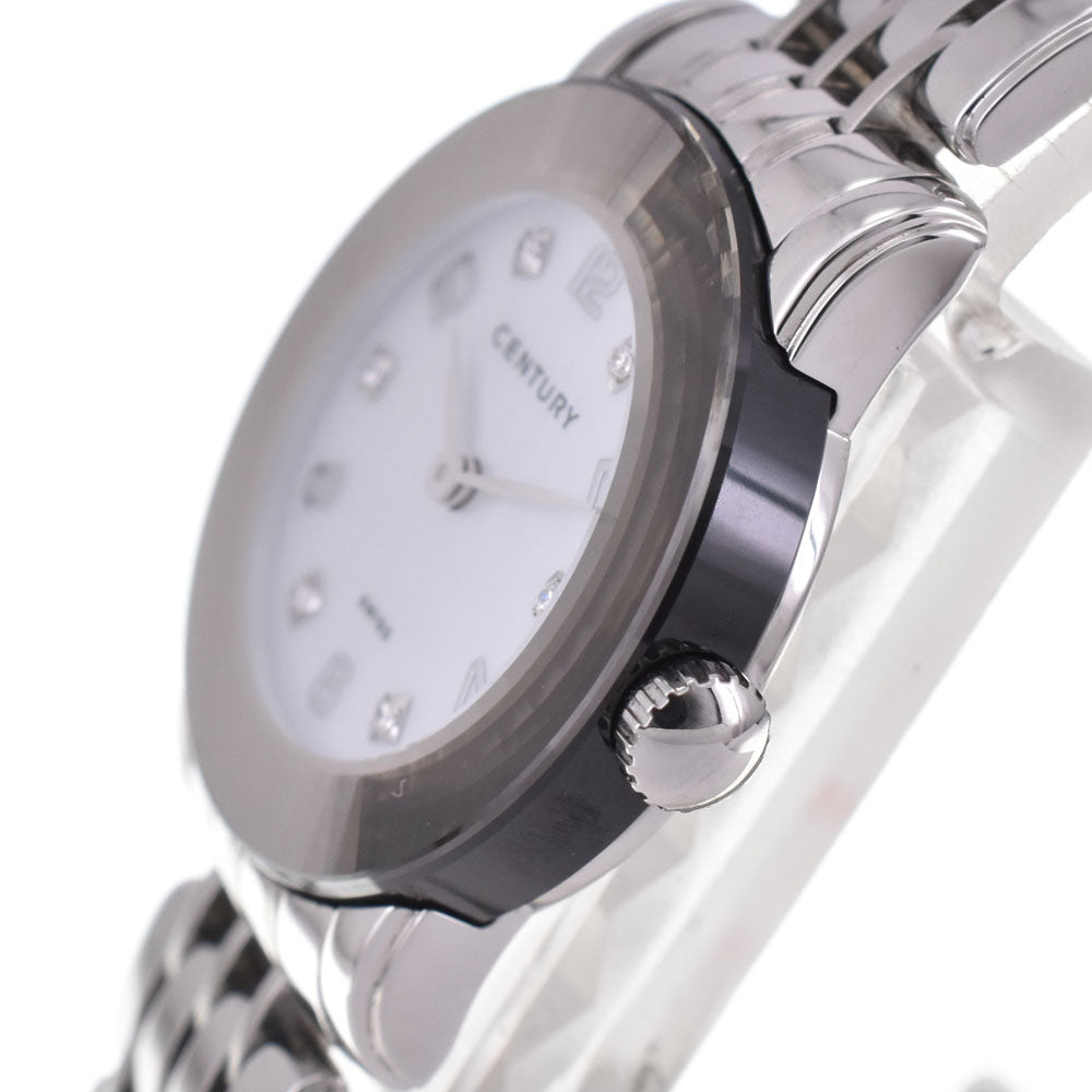 CENTURY Time gem 6P diamond White shell Dial Quartz Ladies
 Watch A#143347