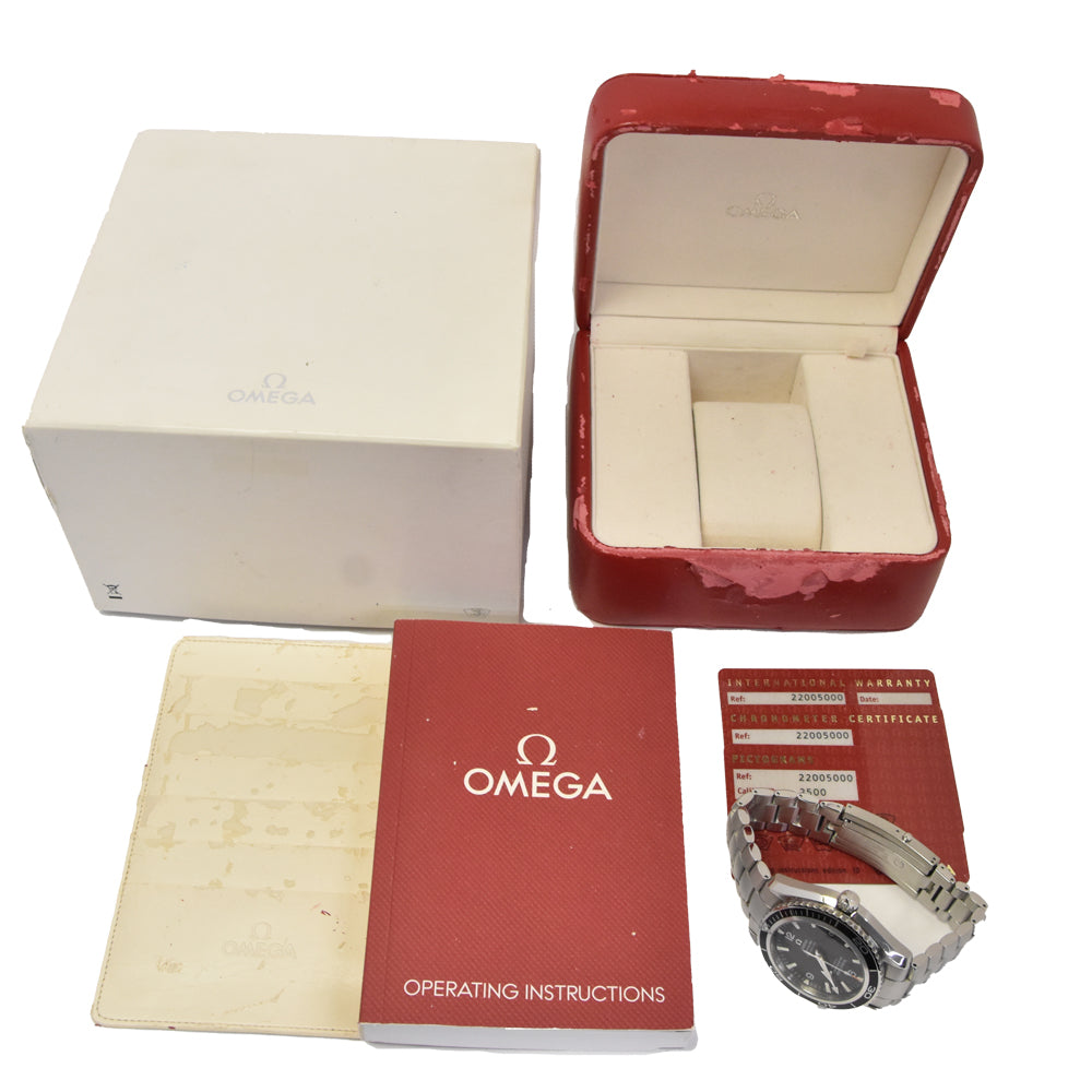 with paper OMEGA Seamaster Planet Ocean 600 2200.50 CO-AXIAL black Dial Automatic Men's
 Watch N#143348