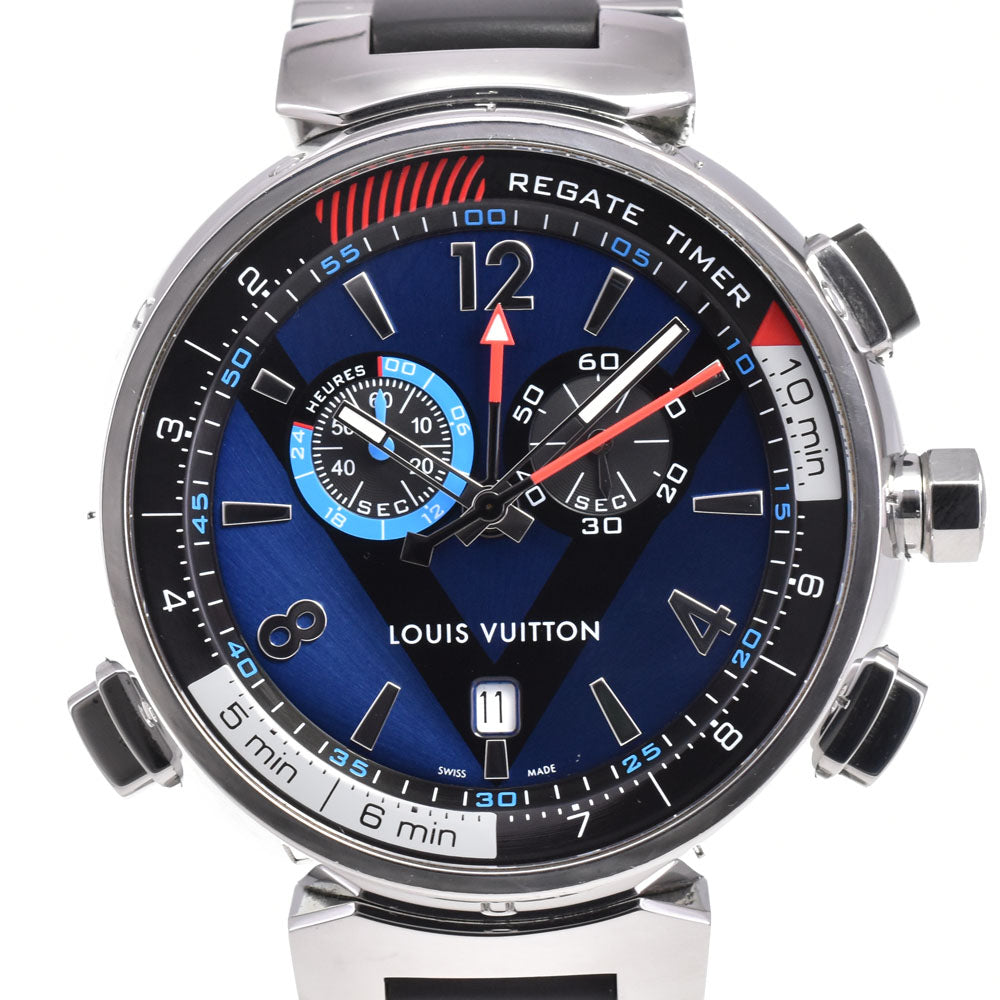 LOUIS VUITTON Tambour Regatta Q102D Chronograph Date Alarm blue Dial Quartz Men's
 Watch P#143349