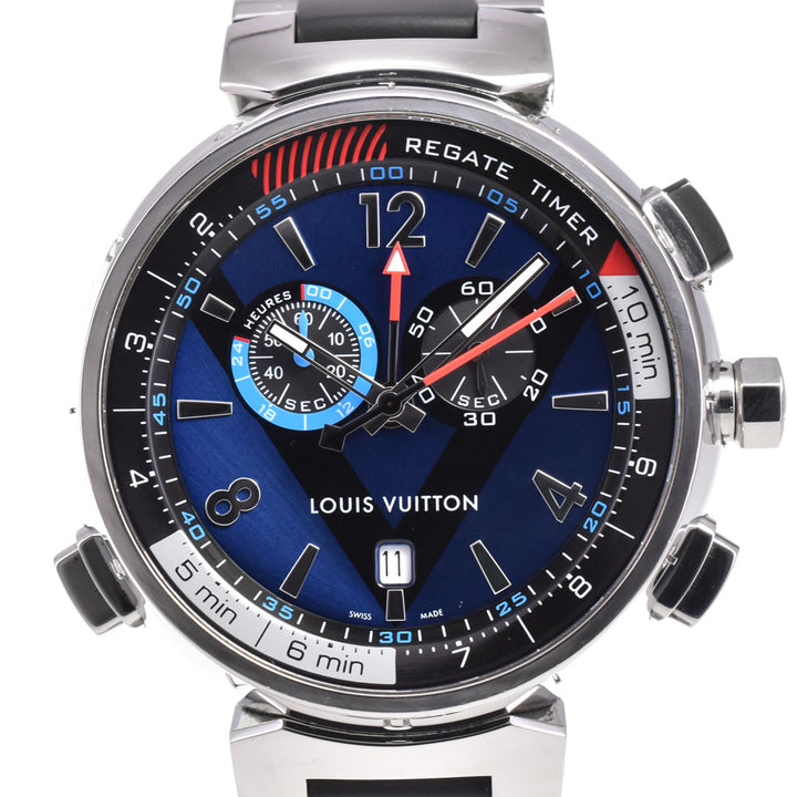 LOUIS VUITTON Tambour Regatta Q102D Chronograph Date Alarm blue Dial Quartz Men's
 Watch P#143349