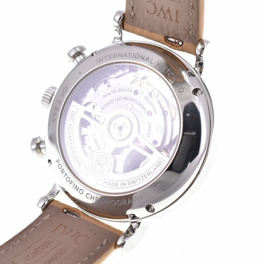 with paper IWC SCHAFFHAUSEN Portofino Chronograph 39 IW391502 Cal.69355 white Dial Automatic Men's
 Watch N#143351