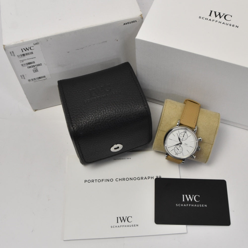 with paper IWC SCHAFFHAUSEN Portofino Chronograph 39 IW391502 Cal.69355 white Dial Automatic Men's
 Watch N#143351