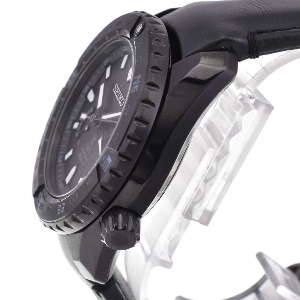 with paper SEIKO Prospex SBDB023 GMT Power Reserve Date Titanium black Dial Spring drive Men's
 Watch M#143352