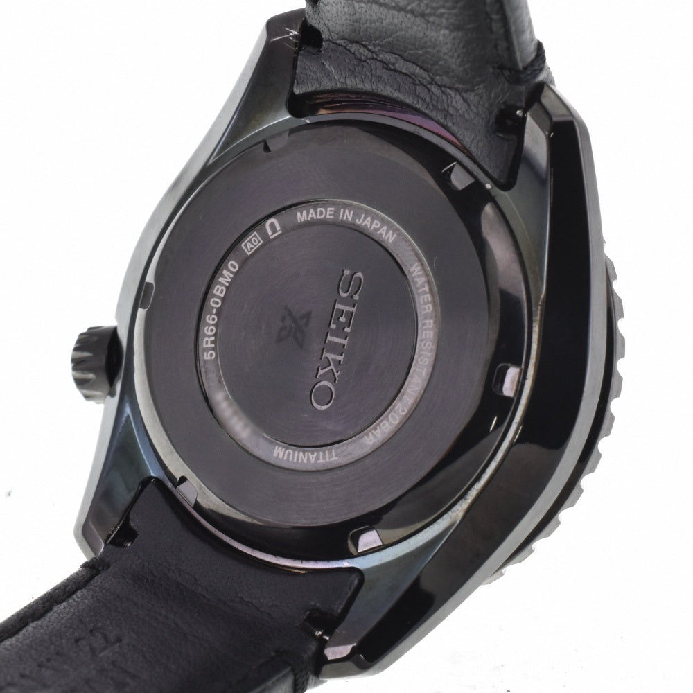 with paper SEIKO Prospex SBDB023 GMT Power Reserve Date Titanium black Dial Spring drive Men's
 Watch M#143352