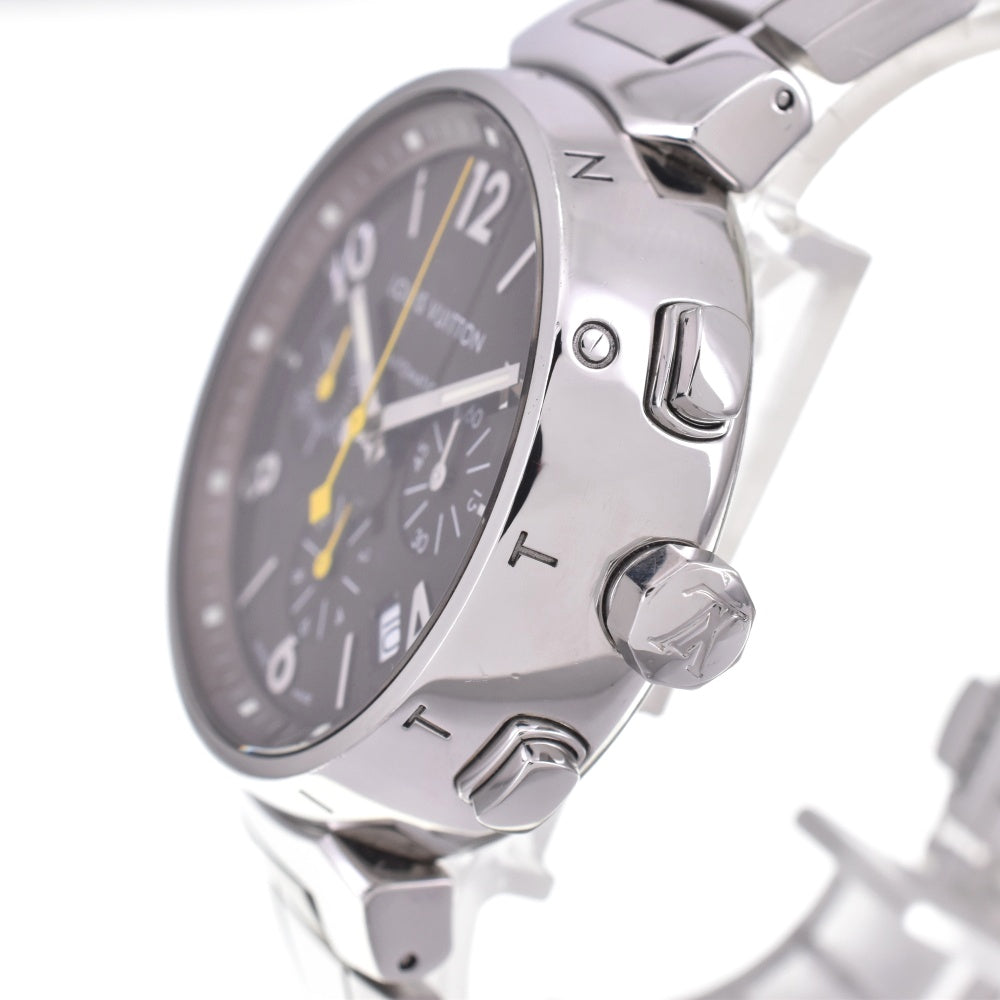 with paper LOUIS VUITTON Tambour Q1121 Chronograph Date Dark brown Dial Automatic Men's
 Watch N#143358