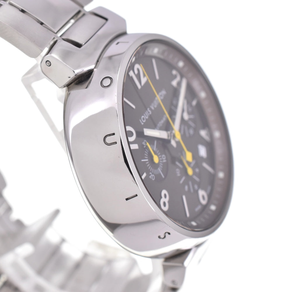 with paper LOUIS VUITTON Tambour Q1121 Chronograph Date Dark brown Dial Automatic Men's
 Watch N#143358