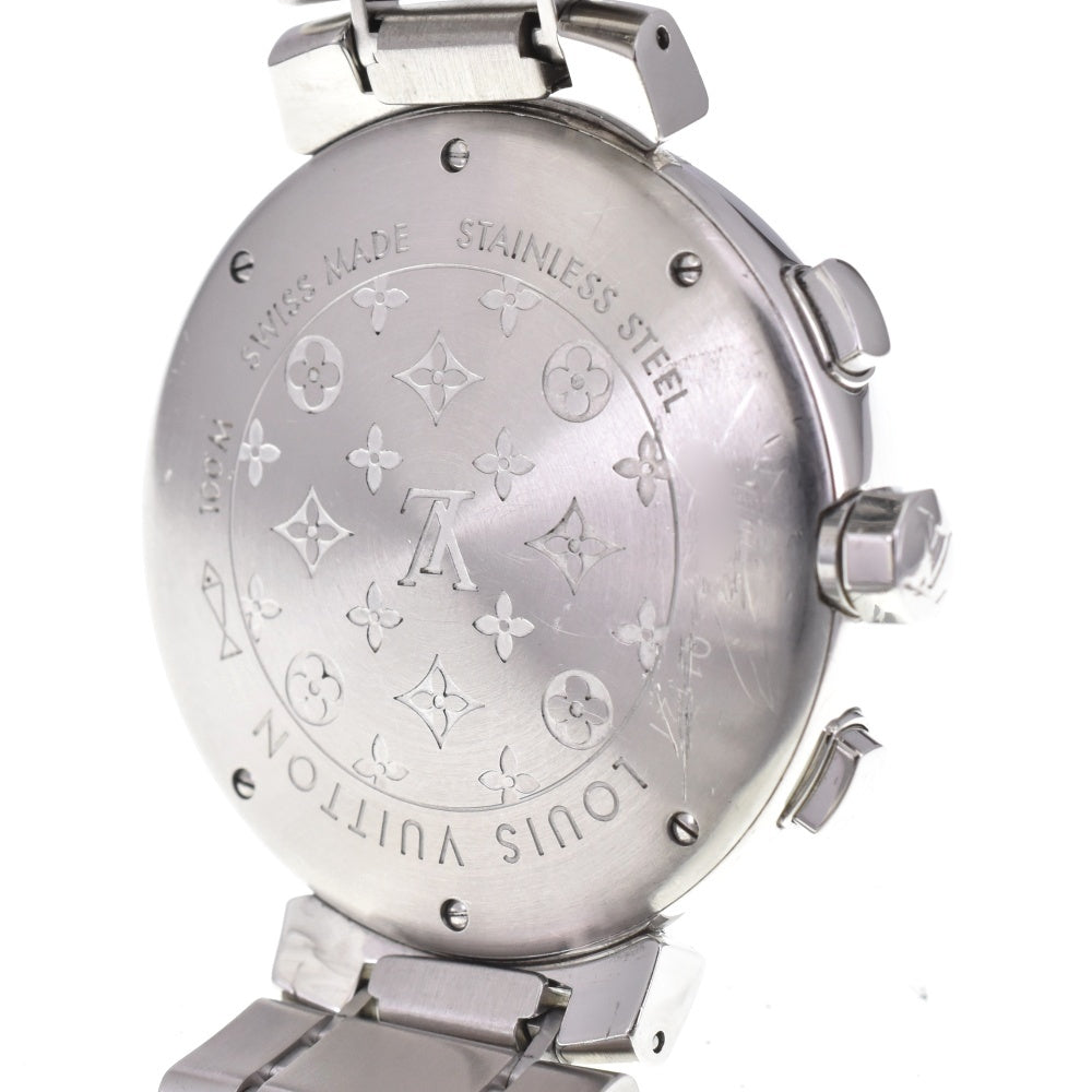 with paper LOUIS VUITTON Tambour Q1121 Chronograph Date Dark brown Dial Automatic Men's
 Watch N#143358
