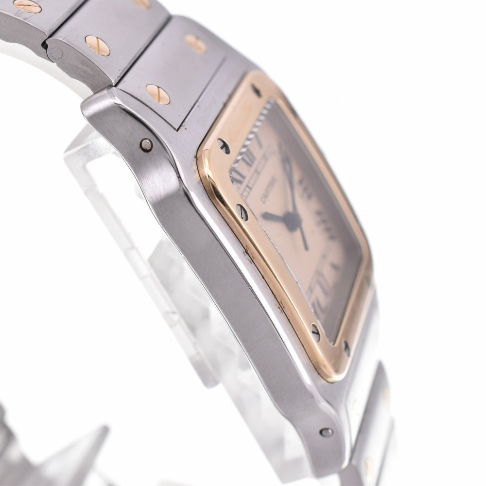 with paper CARTIER Santosgalbe LM W20011C4 Stainless Steel/K18YG beige Dial Quartz Men's
 Watch O#143359