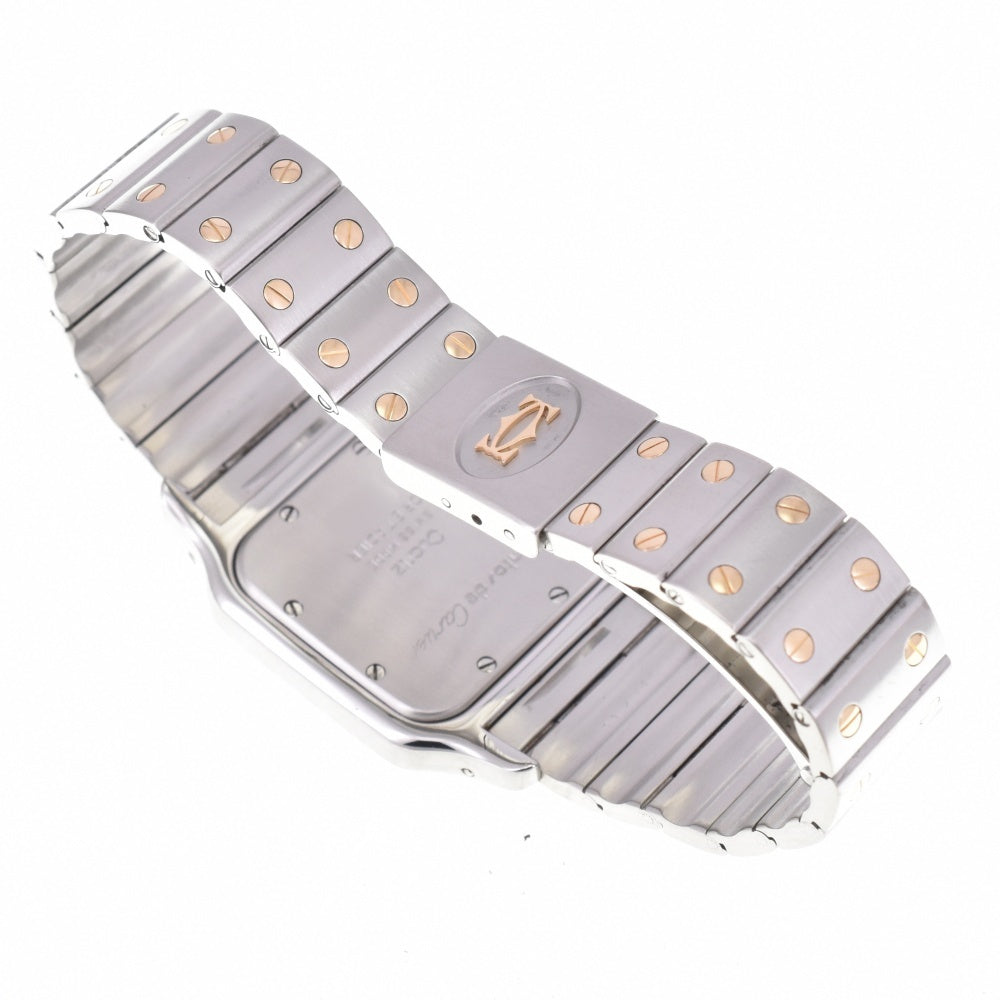 with paper CARTIER Santosgalbe LM W20011C4 Stainless Steel/K18YG beige Dial Quartz Men's
 Watch O#143359