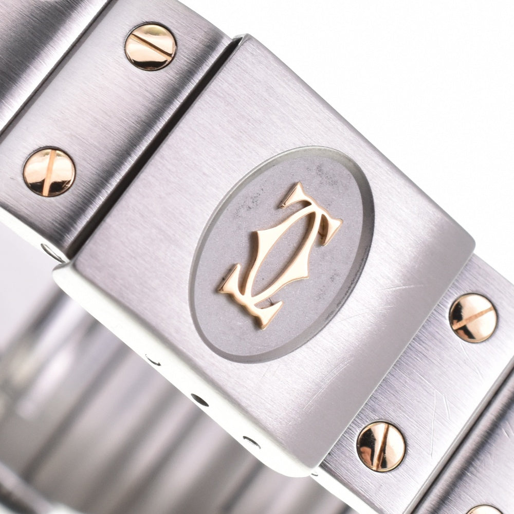 with paper CARTIER Santosgalbe LM W20011C4 Stainless Steel/K18YG beige Dial Quartz Men's
 Watch O#143359