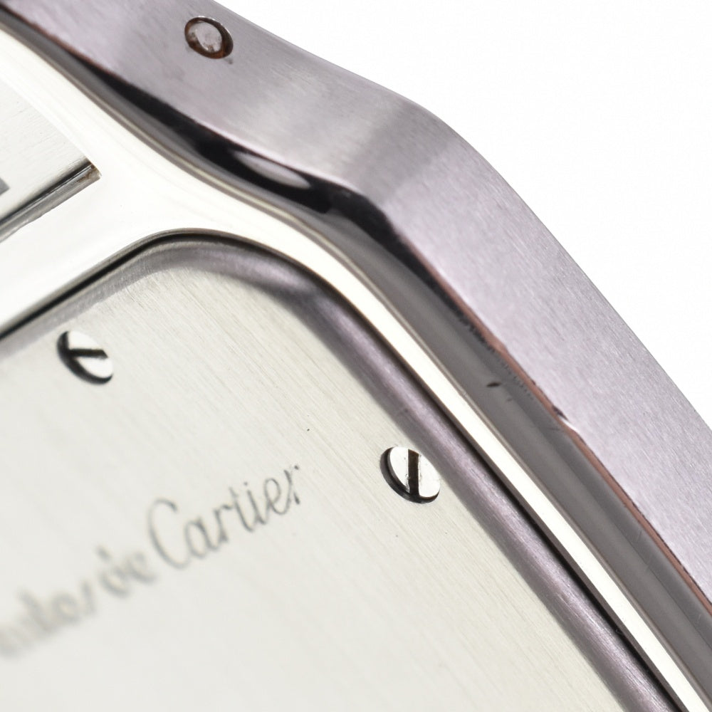 with paper CARTIER Santosgalbe LM W20011C4 Stainless Steel/K18YG beige Dial Quartz Men's
 Watch O#143359