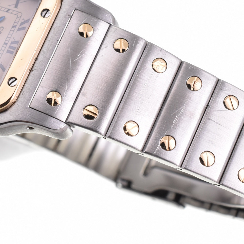 with paper CARTIER Santosgalbe LM W20011C4 Stainless Steel/K18YG beige Dial Quartz Men's
 Watch O#143359