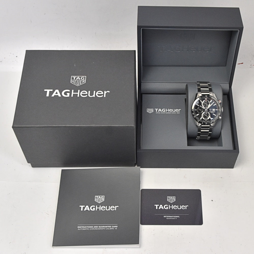 with paper TAG HEUER Carrera Caliber 16 CBM2110-0.BA0651 Date Ceramic Bezel black Dial Automatic Men's
 Watch N#143365