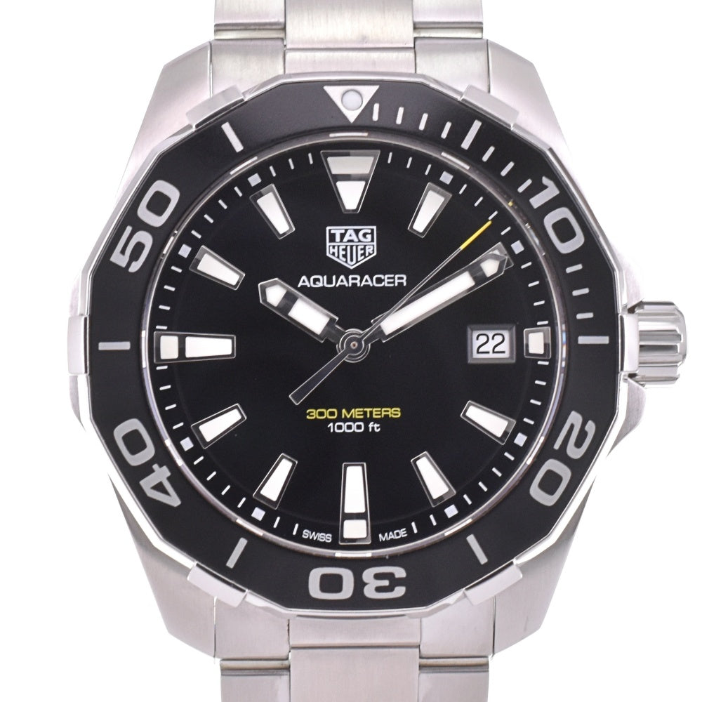 with paper TAG HEUER Aqua racer WAY111A 300m date black Dial Quartz Men's
 Watch N#143367