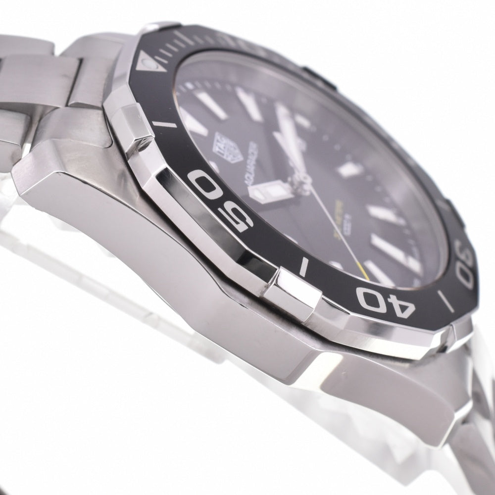 with paper TAG HEUER Aqua racer WAY111A 300m date black Dial Quartz Men's
 Watch N#143367