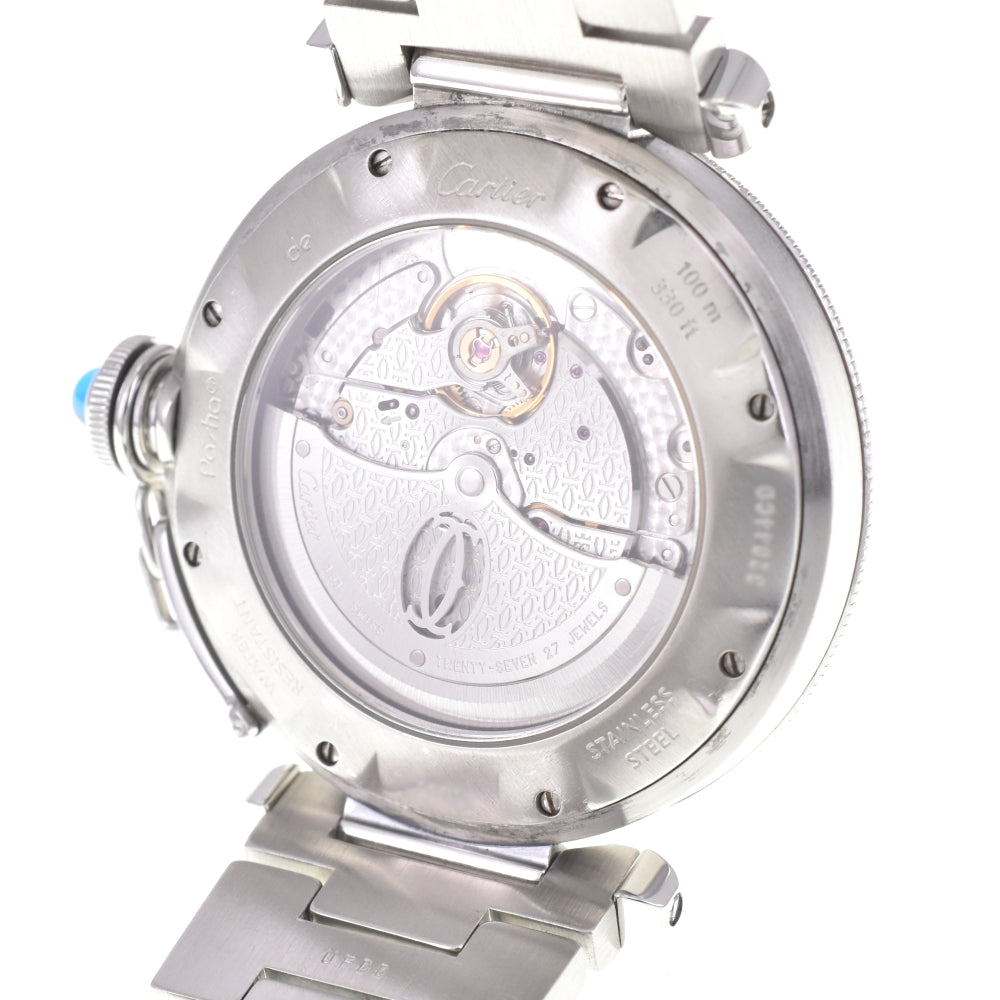 CARTIER Pasha 38 grid W31040H3 Date Silver Dial Automatic Men's
 Watch O#143374