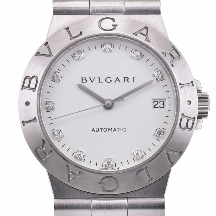 with paper BVLGARI Diagono Sports LCV35S 11P Diamond Date white Dial Automatic Men's
 Watch N#143375