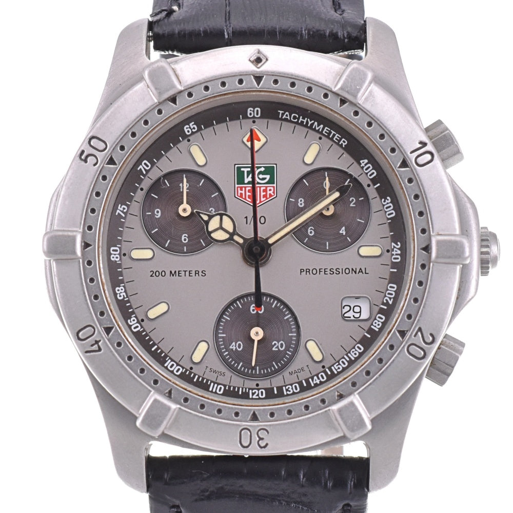 TAG HEUER 2000 Series Professional CE1111 Chronograph Date gray Dial Quartz Men's
 Watch N#143377
