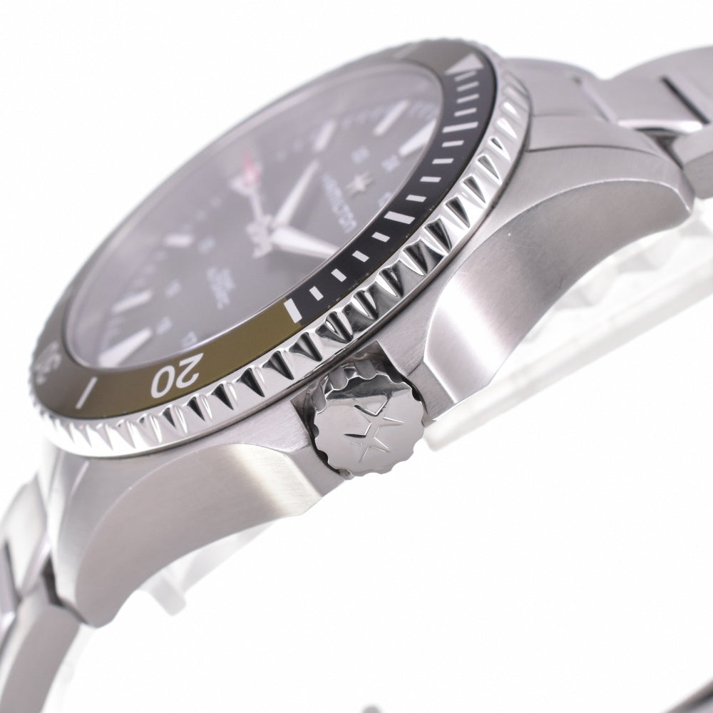 with paper HAMILTON Khaki Navy Scuba H823750 Date green Dial Automatic Men's
 Watch N#143381