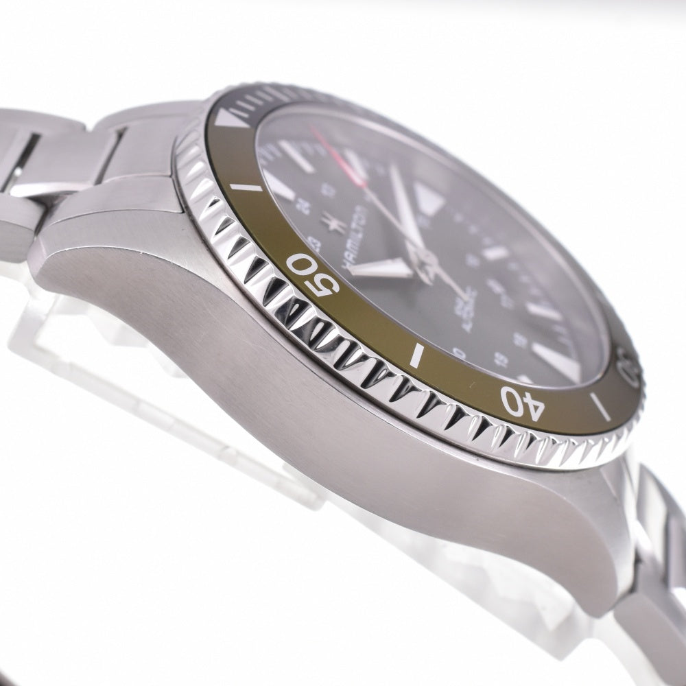 with paper HAMILTON Khaki Navy Scuba H823750 Date green Dial Automatic Men's
 Watch N#143381