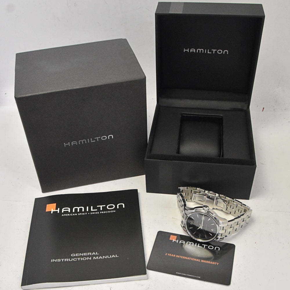 with paper HAMILTON Jazzmaster Viewmatic H325150 see-through back black Dial Automatic Men's
 Watch N#143382