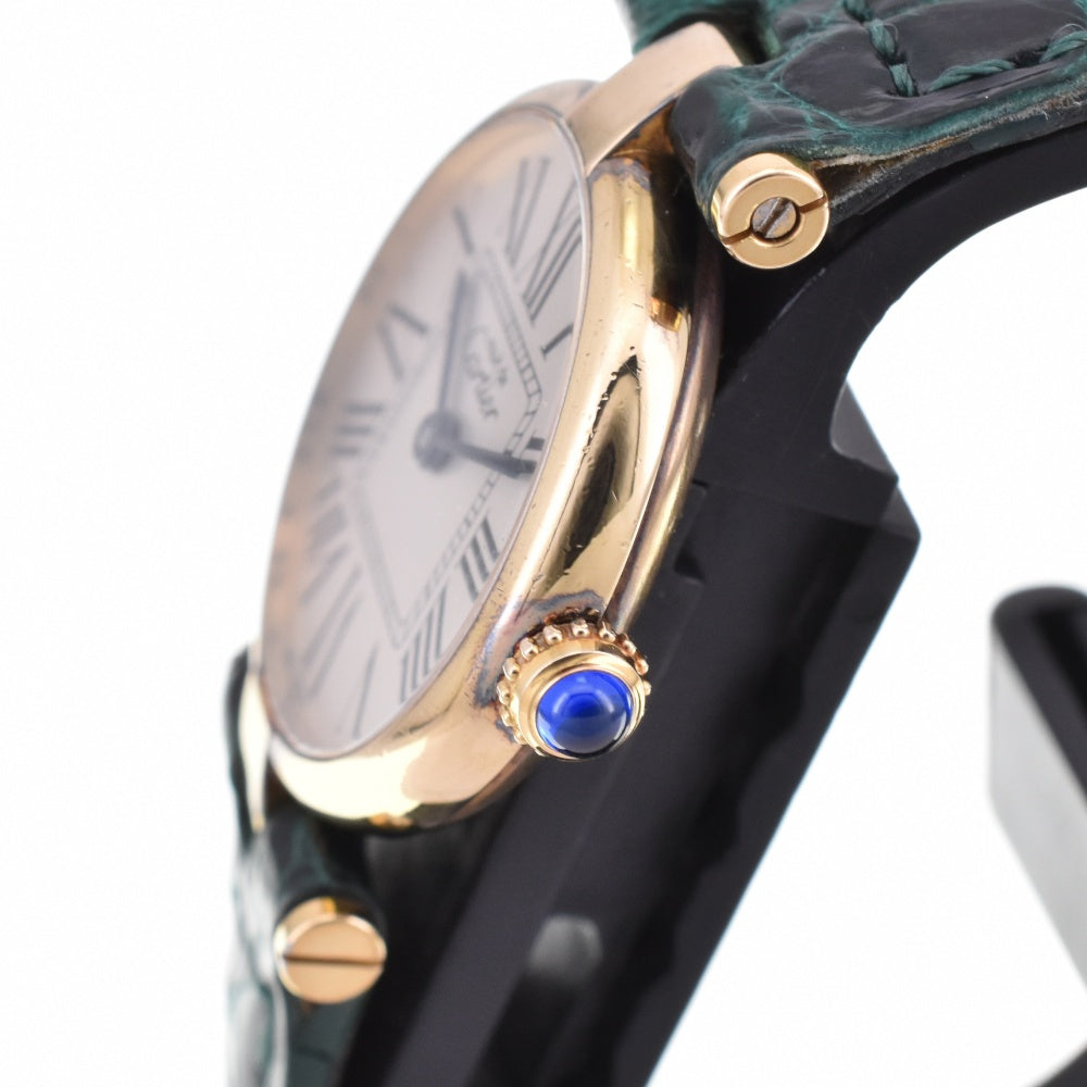 with paper CARTIER Vermeille W1005354 SV925 (Gold Plated) / Leather Silver Dial Quartz Ladies
 Watch M#143386