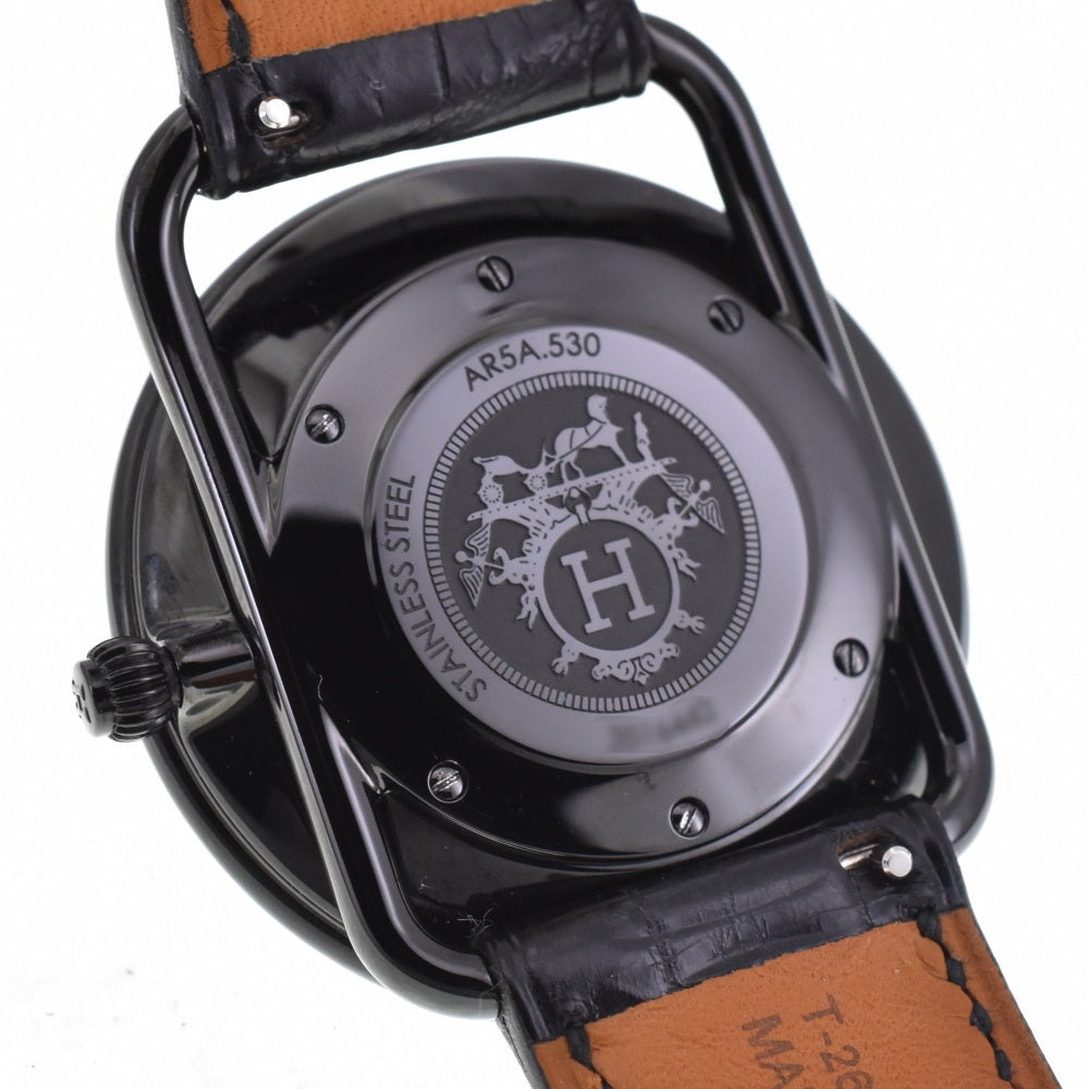 with paper HERMES Arceau Ronde des Zoules AR5A.530 Black Spinel Limited to 300 pieces worldwide black Dial Quartz Ladies
 Watch M#143388