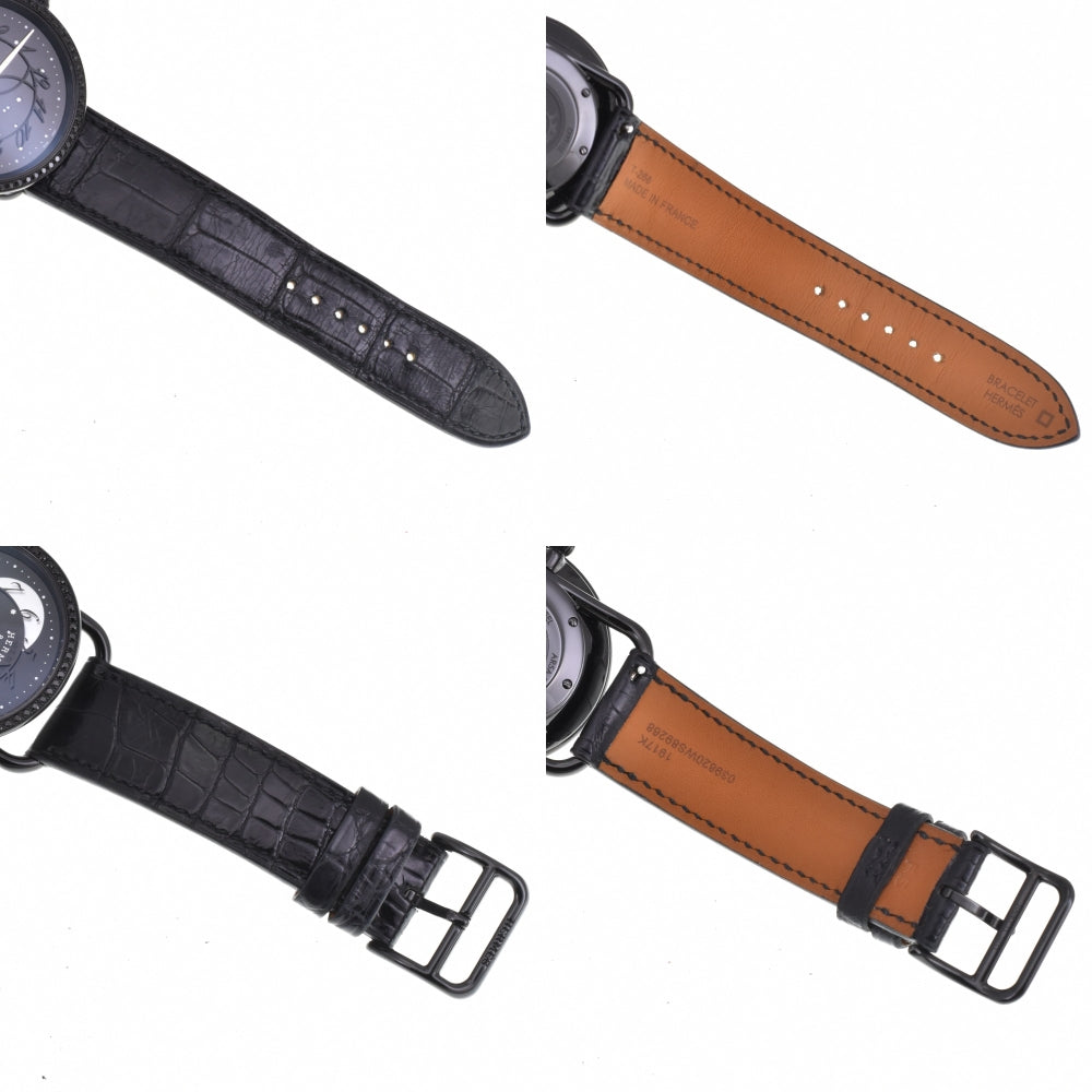 with paper HERMES Arceau Ronde des Zoules AR5A.530 Black Spinel Limited to 300 pieces worldwide black Dial Quartz Ladies
 Watch M#143388