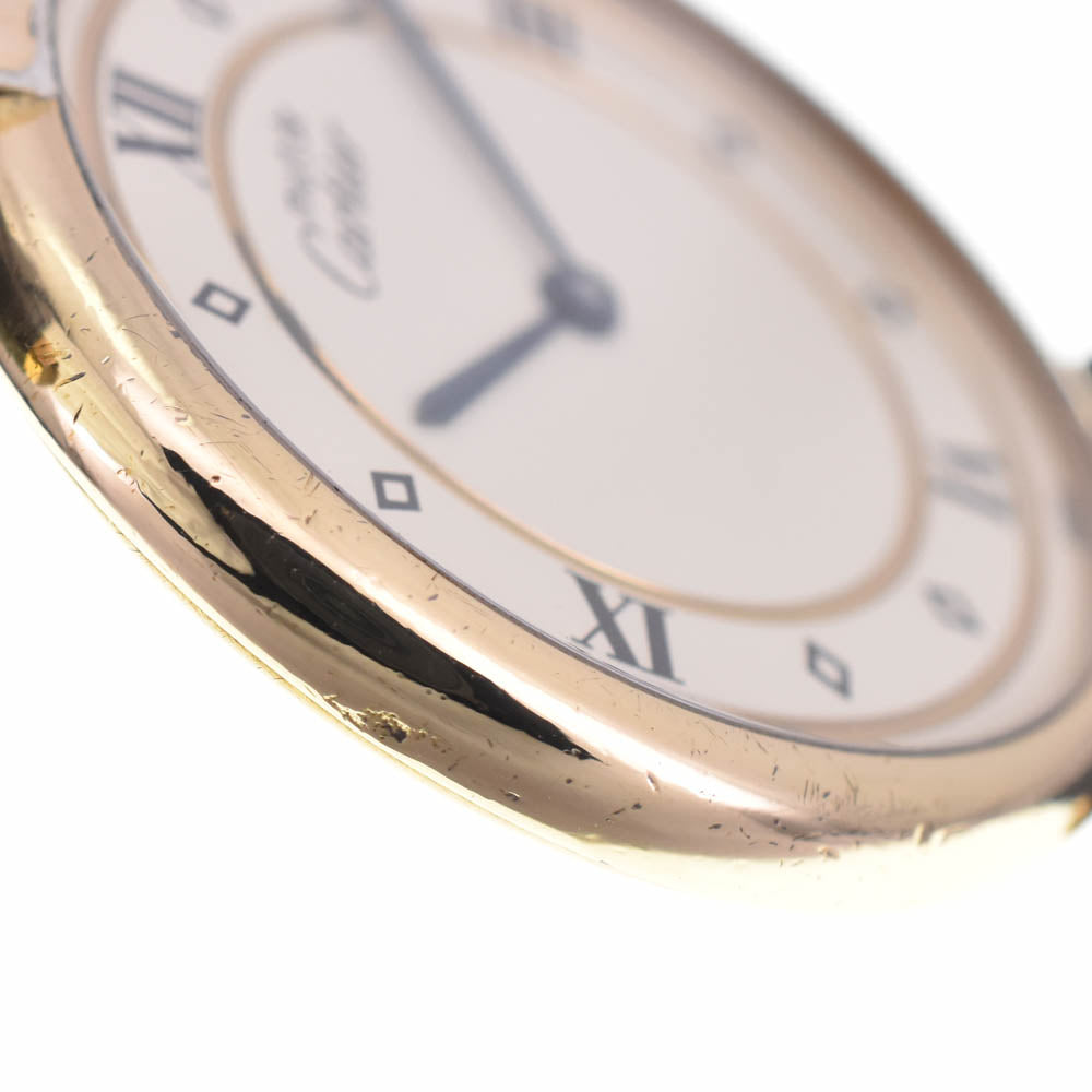 CARTIER Must Vermeille 590003 SV25(Gold Plated)/Leather Ivory Dial Quartz Men's
 Watch M#143390