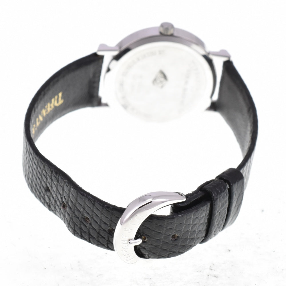 with paper TIFFANY&Co. Atlas M0640 SV 925 / Leather Silver Dial Quartz Men's
 Watch N#143396