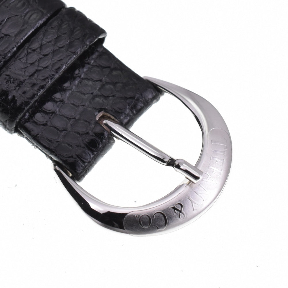 with paper TIFFANY&Co. Atlas M0640 SV 925 / Leather Silver Dial Quartz Men's
 Watch N#143396