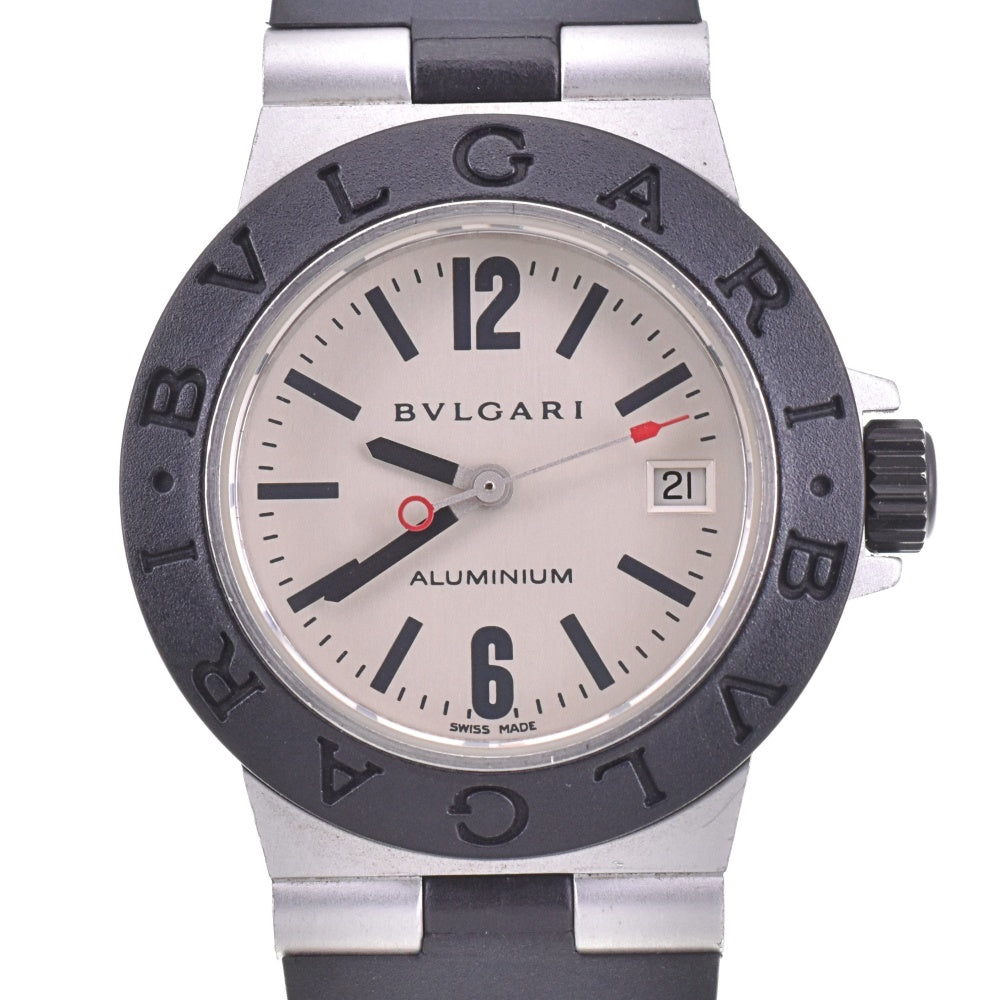 BVLGARI aluminum AL29A Date Silver Dial Quartz Ladies
 Watch N#143399