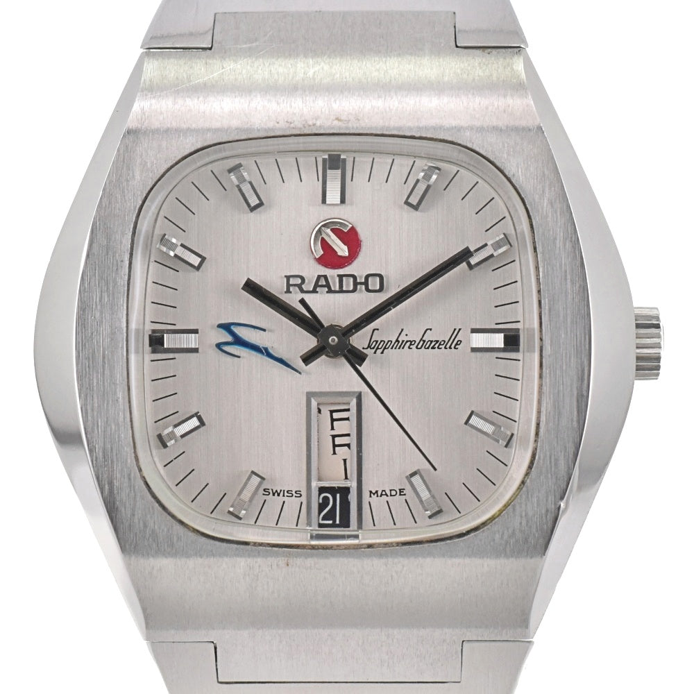 RADO Sapphire Gazelle 12110 vintage Day date Silver Dial Automatic Men's
 Watch O#143400