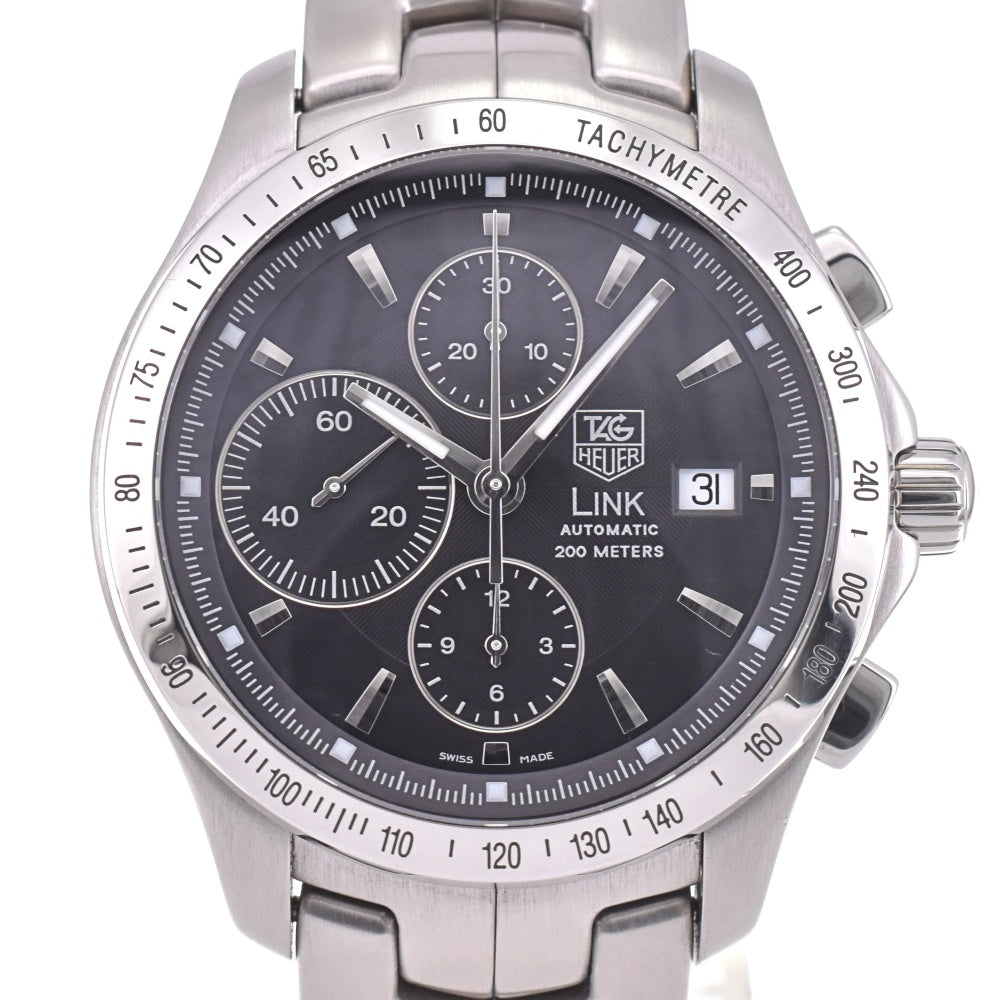 with paper TAG HEUER Link CJF2110.BA0594 Chronograph Date black Dial Automatic Men's
 Watch O#143411