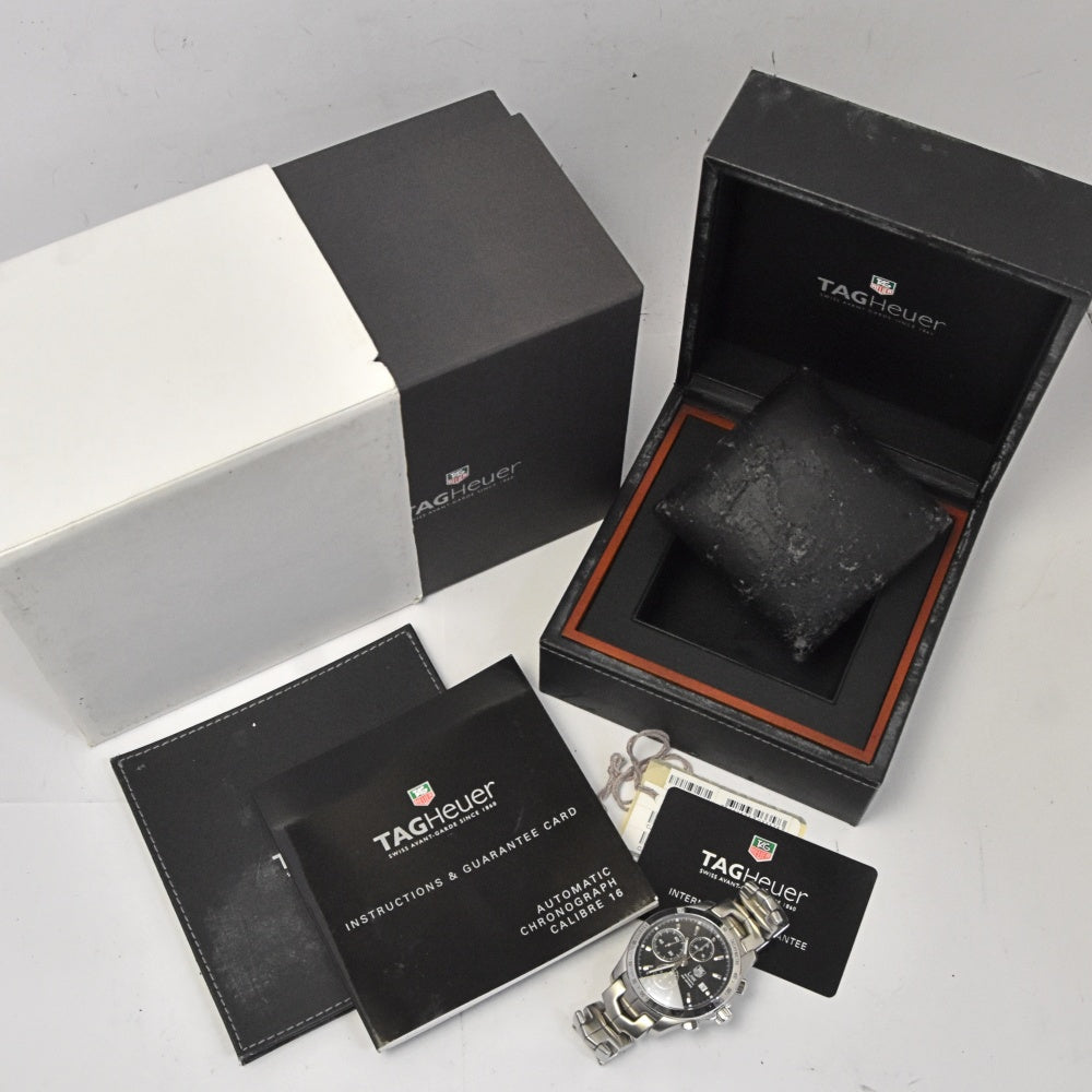 with paper TAG HEUER Link CJF2110.BA0594 Chronograph Date black Dial Automatic Men's
 Watch O#143411