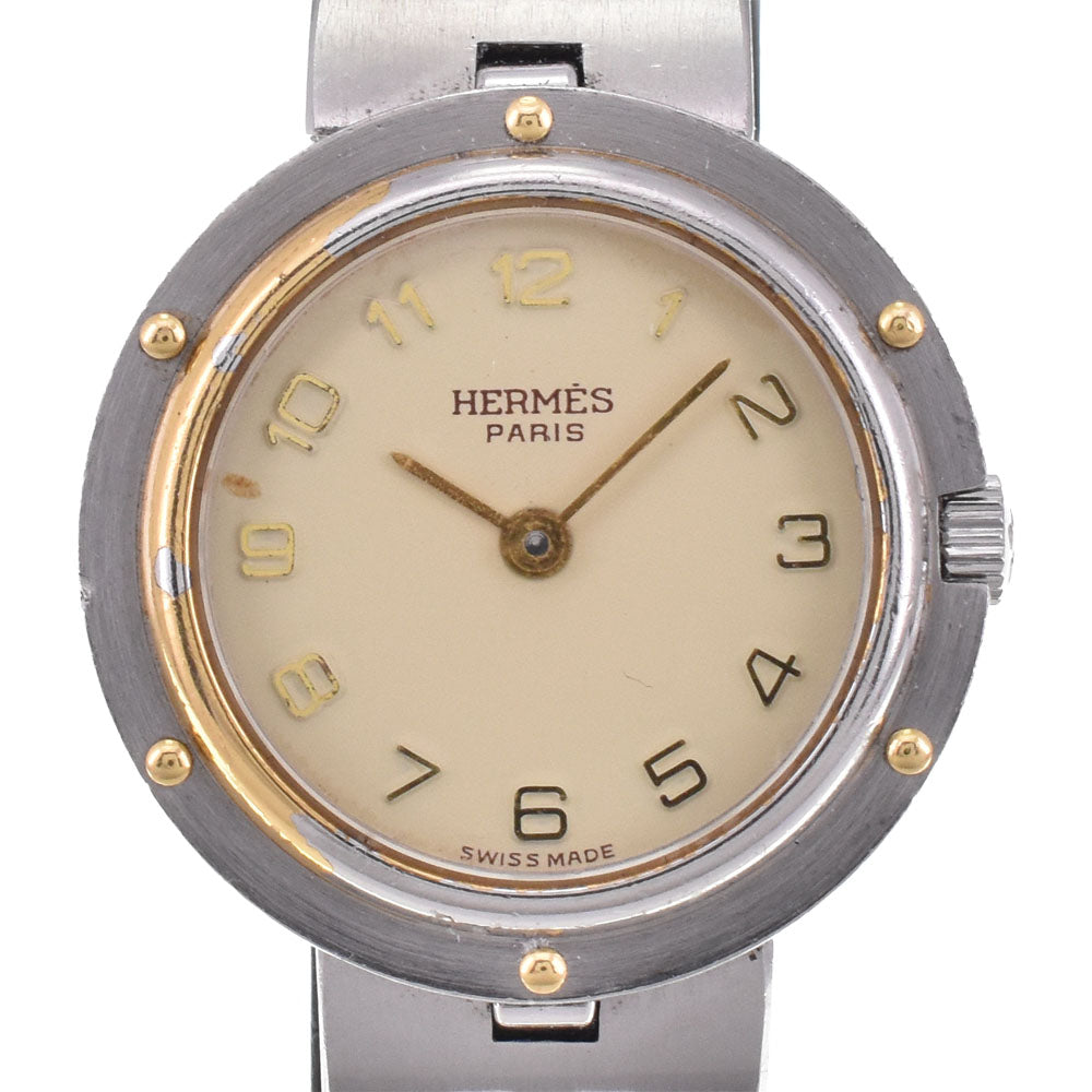 HERMES Olympia Stainless Steel/Gold Plated Ivory Dial Quartz Ladies
 Watch B#143417