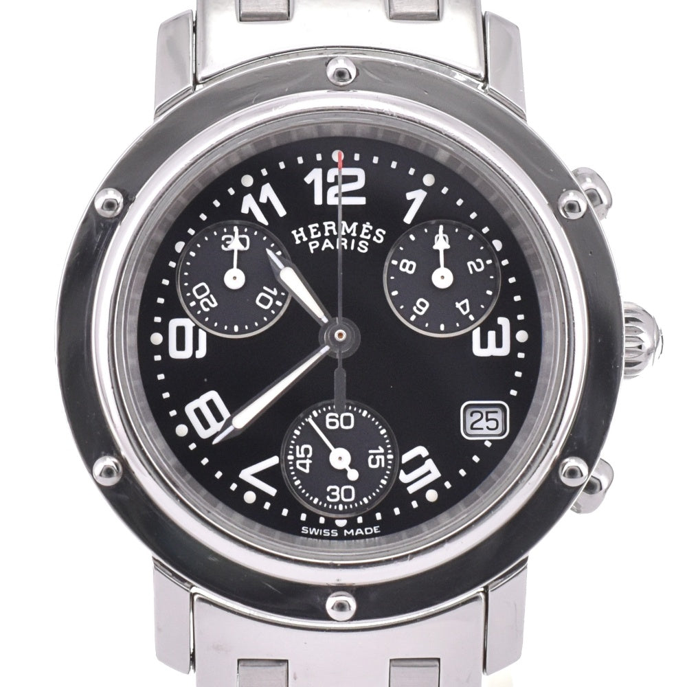 HERMES Clipper CL1.310 Chronograph Date black Dial Quartz Ladies
 Watch N#143419