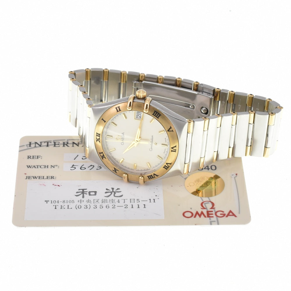 with paper OMEGA Constellation 1312.30 Stainless Steel/K18YG Silver Dial Quartz Men's
 Watch O#143424