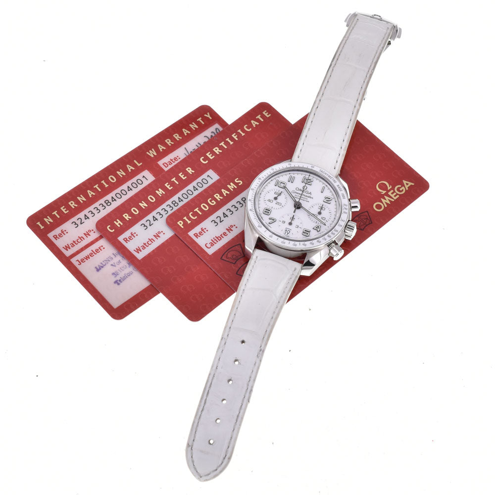 with paper OMEGA Speedmaster 324.33.38.40.04.001 white Dial Automatic Ladies
 Watch Q#143426