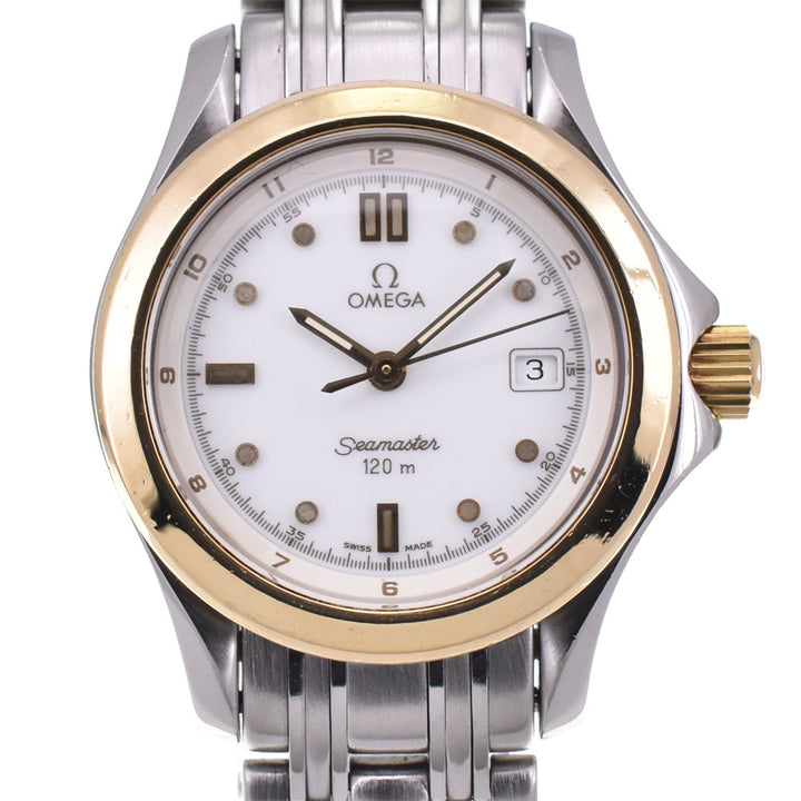 with paper OMEGA Seamaster 120M 2471.20 Date K18YGBezel white Dial Quartz Ladies
 Watch P#143428